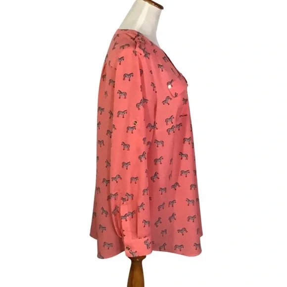 NWOT ❤️ Charter Club - Fun Zebra Print Blouse - 0X & XL - Picture 5 of 6